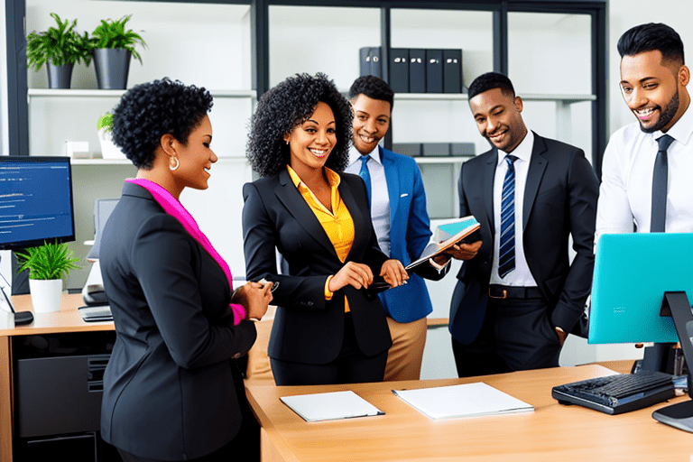 team creating compelling content for social media marketing