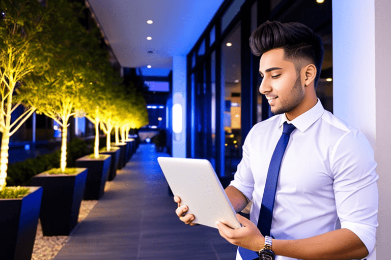 man analyzing video marketing statistics