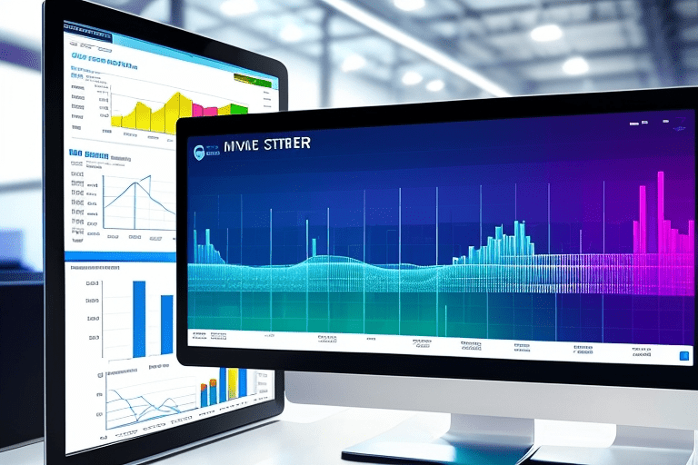 data on screen monitor