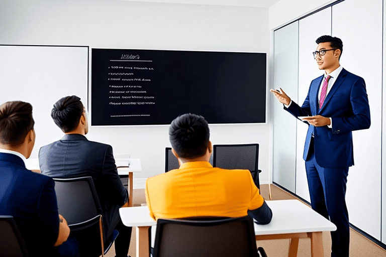 meeting with whiteboard