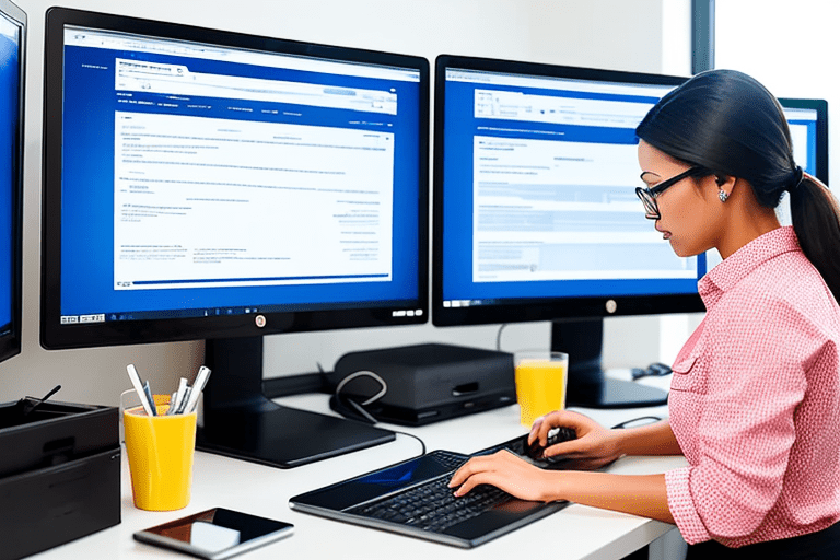 employee offering marketing services