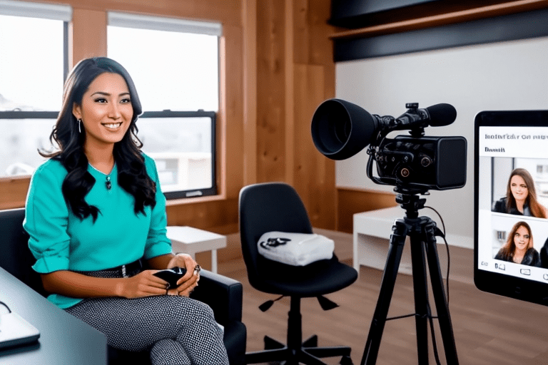 recording video with video software for influencers
