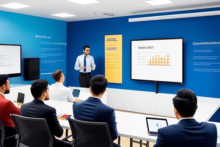 A digital marketing team presenting the development of a video marketing strategy to reach their target audience